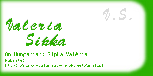 valeria sipka business card